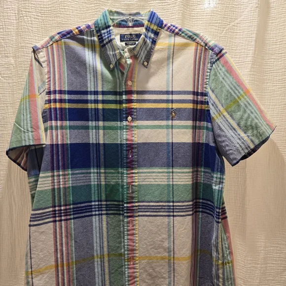 Ralph Lauren Men's Classic Fit Plaid Oxford Shirt - Picture 2 of 4